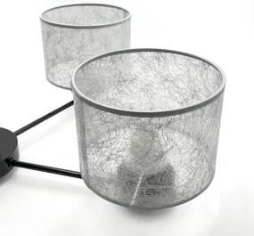 Láncos csillár ROSA 5xE27/60W/230V fekete/szürke