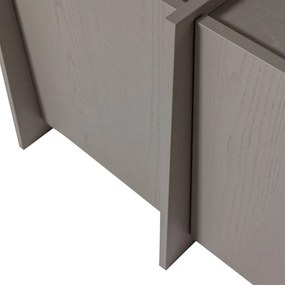 Szürke TV-állvány kőrisfa dekorral 102x53x44 cm Brock – WOOOD