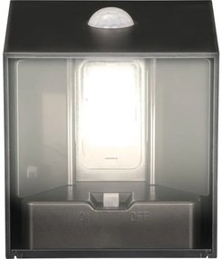 Retlux-LED napelemes fali lámpa érzékelővel LED/1W/3,7V 1200 mAh IP44 fekete