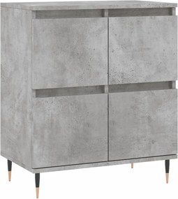 vidaXL betonszürke szerelt fa tálalószekrény 60 x 35 x 70 cm