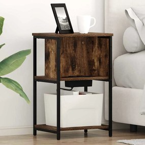Éjjeliszekrény 2 pcs Füstölt tölgy 38 x 31 x 61 cm Faanyag