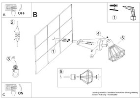 Sollux SL.1102 - Fali spotlámpa ARTEMIS 1xE14/40W/230V fehér