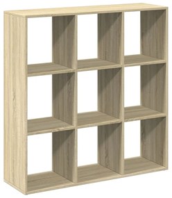sonoma tölgy szerelt fa elválasztó könyvespolc 102x29x103,5 cm