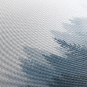 Kép - Ködös erdő (órával) (90x30 cm)
