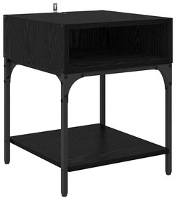 Éjjeli asztal Musta tammi 40 x 40 x 50 cm Faanyag