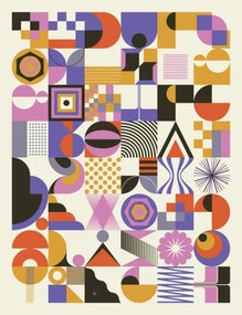 Fotográfia Bauhaus Inspired Graphic Pattern Artwork Made, pressureUA