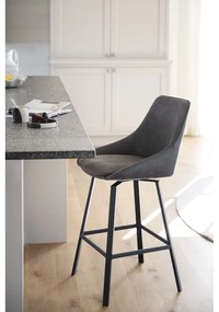 Szürke bárszék szett 2 db-os (ülésmagasság 65 cm) Alison – Rowico