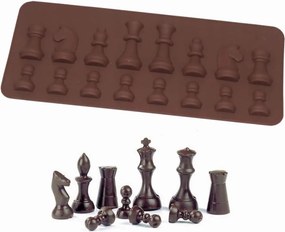 Szilikon Öntőforma Csokoládé Sakk 16 Rekesz Praliné Csokoládé Öntőforma