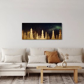 Kép - arany éjszaka (120x50 cm)
