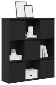 Könyvespolc fekete tölgy 89x24x101,5 cm Gépesített fa
