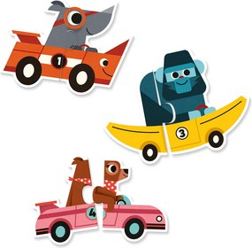 Párosító puzzle - Autós - Racing cars