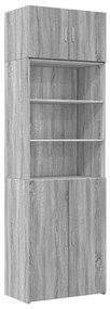 szürke sonoma színű szerelt fa tárolószekrény 70x42,5x225 cm