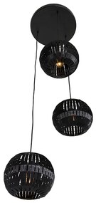 Modern lógólámpa fekete 3-lámpás - Zoë