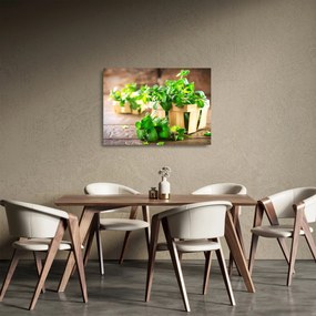 Friss menta képe (üvegen) (70x50 cm)