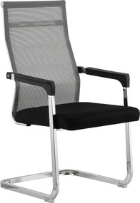 Konferencia szék, szürke/fekete, RIMALA NEW