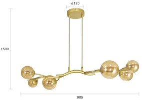 Brilagi - LED Csillár zsinóron MISTEL 6xG9/3W/230V arany