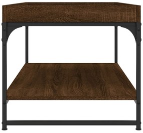 barna tölgyszínű szerelt fa dohányzóasztal 100x49x45 cm