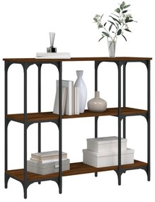 barna tölgyszínű szerelt fa tálalóasztal 102x35x90 cm