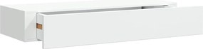 vidaXL fehér MDF falra szerelhető fiókos polc 60 x 23,5 x 10 cm