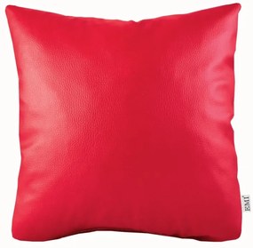 EMI piros színű műbőr párna, Párna 50x50 cm
