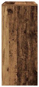 antik fa színű szerelt fa cipőszekrény 57x34x76 cm