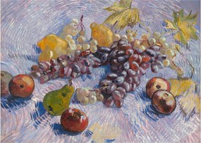 Üveg kép - Vincent van Gogh, Grapes, Lemons, Pears, and Apples, reprodukciók (70x50 cm)