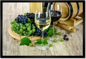 Poszter keretben 60x40 Fehér szőlőbor