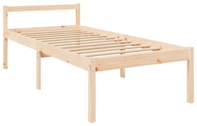 tömör fa ágy időseknek fejtámlával 90x200 cm
