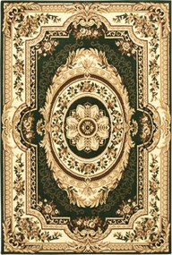 Étkező Konyha Nappali Szőnyeg Zöld Bézs Barna Rozetta Arany 140x200 cm