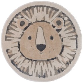 Bézs gyerek szőnyeg ø 100 cm Lion – Hanse Home