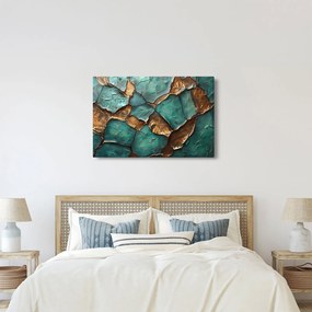 Kép - Zöld-arany festés (90x60 cm)
