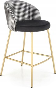 Hoker, bárszék, bárszék konyhai arany pepita váz H113