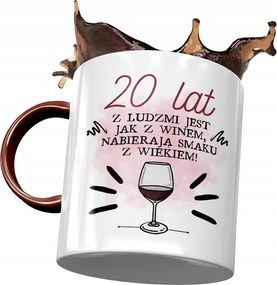 Bordó Bögre Születésnapra 20 20. 20. Ajándék Nyomtatott Fotóval