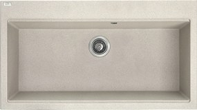 Tau mosogató, bézs, 1-medencés, Space Saving szifonnal