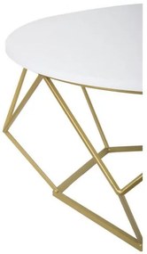 Kávésasztal DIAMOND 41,5x90 cm arany/fehér