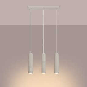 Sollux SL.1594 - Csillár zsinóron KARBON 3xGU10/10W/230V krémes