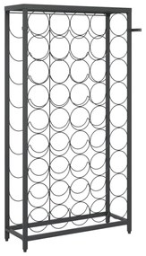 fekete kovácsoltvas bortartó 45 palackhoz 54 x 18 x 100 cm