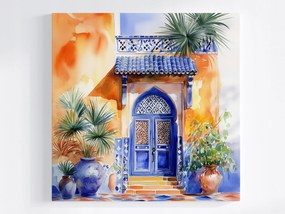 Poszter Arab Építészet Marokkó Ajtó Kerámia 40x40