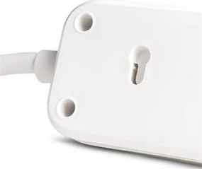 Elosztósor, 4 aljzat, 1,5 m, USB, kapcsolóval, ENTAC, fehér (ENTEL4K2U)