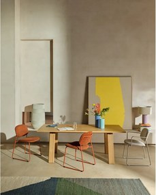 Bővíthető étkezőasztal tölgyfa dekoros asztallappal, hosszabbító asztallappal 95x200 cm Arlen – Kave Home