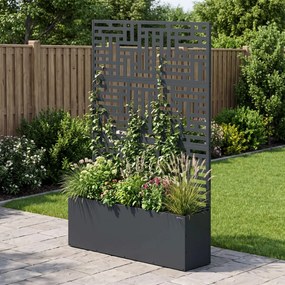 Fém kerti pergola virágládával 3in1, antracit, 1200x1800x300 mm: ROSE