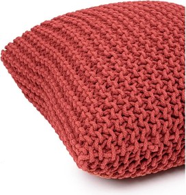 Piros kötött puff Knit – Bonami Essentials
