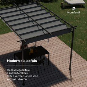 Blumfeldt Pantheon Robust Pergola, 3x4 m időjárásálló porszórt acél