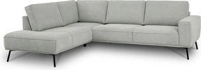 Világosszürke zsenília sarokkanapé (bal oldali-L alakú) Amsterdam – Scandic