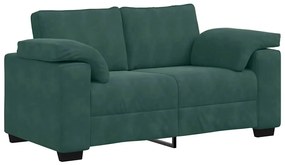 sötétzöld bársony loveseat kanapé 120 cm