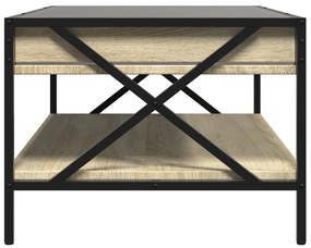 sonoma tölgy végtelen hatású LED-es dohányzóasztal 90x50x38 cm