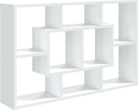 vidaXL fehér szerelt fa fali polc 85 x 16 x 52,5 cm