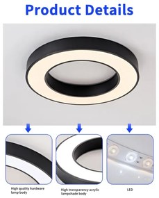 Immax NEO 07209L-LED Dimmelhető lámpa PASTEL LED/53W/230V 60cm fekete Tuya + távirányító