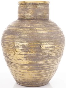 Váza kerámia arany 35x26x26cm