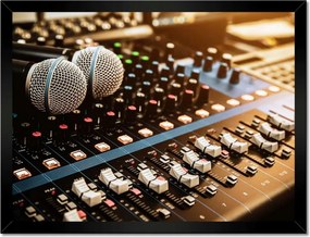 Poszterek keretben 40x30 Mikrofon hangkeverő